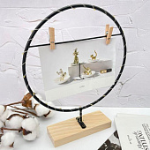 Фоторамка с прищепкой для фото и светодиодами «Circle loft» Фоторамка с прищепкой для фото и светодиодами «Circle loft»