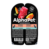 Влажный корм для собак с чувствительным пищеварением AlphaPet Superpremium 100 г, телятина\тыква, соус, 211003 Влажный корм для собак с чувствительным пищеварением AlphaPet Superpremium 100 г, телятина\тыква, соус, 211003