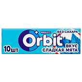 Жевательная резинка Орбит Сладкая мята 14г Жевательная резинка Орбит Сладкая мята 14г