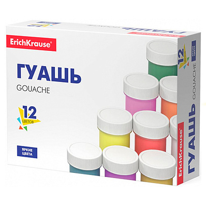 Гуашь 12цв 17мл ErichKrause basic 50544 Гуашь 12цв 17мл ErichKrause basic 50544