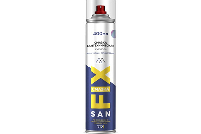 Смазка силиконовая 400мл аэрозоль SANFIX Смазка силиконовая 400мл аэрозоль SANFIX