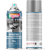  Краска аэрозольная для защиты металла цинк-алюминиевая DECORIX, 520 мл 