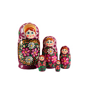 Матрёшка дерево «Любовь», сиреневый платок, 5-кукольная, 19 см Матрёшка дерево «Любовь», сиреневый платок, 5-кукольная, 19 см