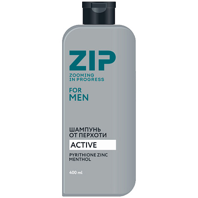  Шампунь мужской ZIP Active 400мл против перхоти 