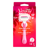  Станок для бритья GILLETTE VENUS Comfortglide Miami с 1 сменной кассетой+держатель 
