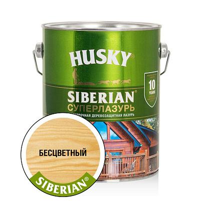 HUSKY SIBERIAN «Суперлазурь» бесцветная 2,7л HUSKY SIBERIAN «Суперлазурь» бесцветная 2,7л