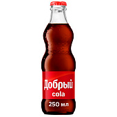 Газированный напиток Добрый Кола стек.бут. 0,25л Газированный напиток Добрый Кола стек.бут. 0,25л