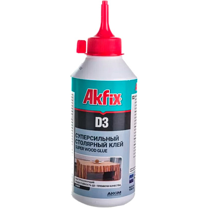 Клей ПВА Д3 500 гр. Белый Akfix /TURKEY Клей ПВА Д3 500 гр. Белый Akfix /TURKEY