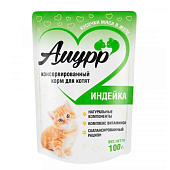 Влажный корм для котят Амурр 100 гр желе индейка Влажный корм для котят Амурр 100 гр желе индейка
