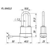 Замок навесной PL-WEATHER-3640 всепогодный FUARO LS Замок навесной PL-WEATHER-3640 всепогодный FUARO LS