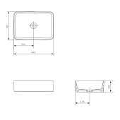 Раковина накладная Crea 50 Rectangular 64755 Cersanit Раковина накладная Crea 50 Rectangular 64755 Cersanit