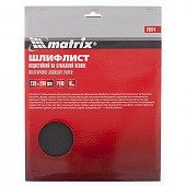 Шлифлист на бумажной основе P240, 230х280мм, 10шт, водостойкий, Matrix Шлифлист на бумажной основе P240, 230х280мм, 10шт, водостойкий, Matrix