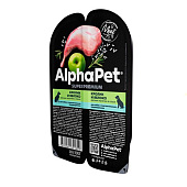  Влажный корм для собак с чувствительным пищеварением AlphaPet Superpremium, 100 г, кролик, яблоко, соус 
