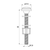  Арматура для бачка кноп 1 режим нижняя подводводка F012400-0004 Iddis 