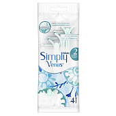  Станок для бритья одноразовый GILLETTE SIMPLY VENUS 2  для женщин 4шт 