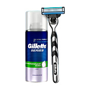 Подарочный набор GILLETTE MACH3 Бритва с 1 сменной кассетой+GILLETTE Пена для бритья Regular (классическая) 200мл Подарочный набор GILLETTE MACH3 Бритва с 1 сменной кассетой+GILLETTE Пена для бритья Regular (классическая) 200мл