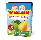 Фрутоняня Малышам яблочно-грушевый Нектар 0,2л Фрутоняня Малышам яблочно-грушевый Нектар 0,2л