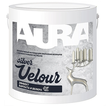  Акриловый материал "AURA Velour Silver" 2,5кг 