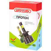 Автолампа диод H7 PX26d 12/24V 25W 2500Лм SKYWAY вентилятор+драйвер ПРОТОН А4 6000К Белая коробка комп.2шт Автолампа диод H7 PX26d 12/24V 25W 2500Лм SKYWAY вентилятор+драйвер ПРОТОН А4 6000К Белая коробка комп.2шт