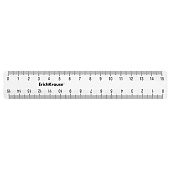 Линейка 15см, ErichKrause Clear, пластиковая прозрачная, 52973 Линейка 15см, ErichKrause Clear, пластиковая прозрачная, 52973