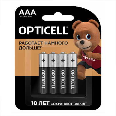 Батарейка ААА/LR03 BASIC (4 шт) OPTICELL Батарейка ААА/LR03 BASIC (4 шт) OPTICELL