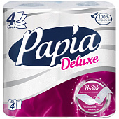 Туалетная бумага Papia Deluxe 4-х сл. белая 4 шт. Арт.5041393 (ф14) Туалетная бумага Papia Deluxe 4-х сл. белая 4 шт. Арт.5041393 (ф14)