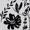  Салфетка (жаккард) 30х45 Этель Flowers black 6705302 