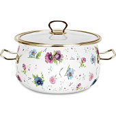  Кастрюля OMS collection Полевые цветы 2,1 л белый 1005-FF-16-Gd 