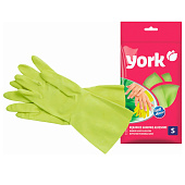 Перчатки резиновые YORK с экстрактом Алоэ (S) 092160 Перчатки резиновые YORK с экстрактом Алоэ (S) 092160