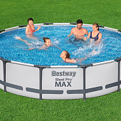 Бассейн каркасный Bestway Steel Pro MAX 56595, 427х84 см, фильтр-насос, круглый Бассейн каркасный Bestway Steel Pro MAX 56595, 427х84 см, фильтр-насос, круглый