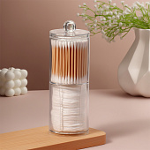 Органайзер для ватных дисков и палочек, 2 секции, с крышкой, d 6,7х19 см, 4688771 Органайзер для ватных дисков и палочек, 2 секции, с крышкой, d 6,7х19 см, 4688771