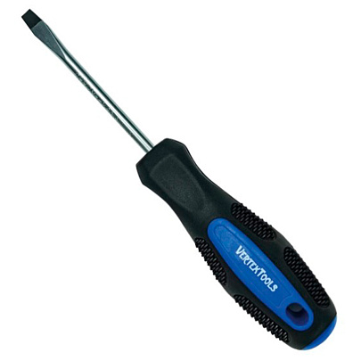 Отвертка SL6x100мм, CrV, двухкомп. рукоятка, магнитный наконечник, Vertextools Отвертка SL6x100мм, CrV, двухкомп. рукоятка, магнитный наконечник, Vertextools