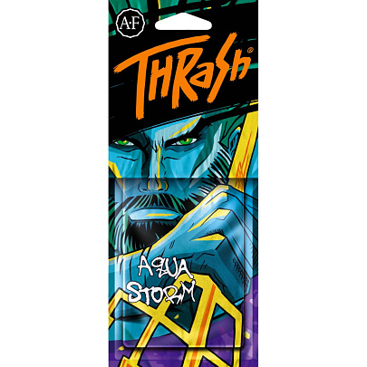 Ароматизатор подвесной картон AURA FRESH THRASH Aqua Storm Ароматизатор подвесной картон AURA FRESH THRASH Aqua Storm