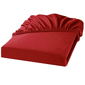  Простынь на резинке 180х200 хлопок Mariya DeLuxe С-ПР-Р-180 Бургундия 90122ф 