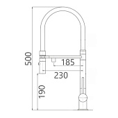 Смеситель для кухни Neosteel с гибким изливом черный 3188611SSMBB Gross Aqua Смеситель для кухни Neosteel с гибким изливом черный 3188611SSMBB Gross Aqua