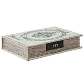  Шкатулка-книга с кодовым замком, L19 W5,5 H25 см 