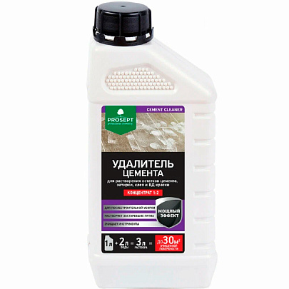 Удалитель цемента 1:2, 1л PROSEPT CEMENT CLEANER Удалитель цемента 1:2, 1л PROSEPT CEMENT CLEANER
