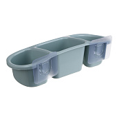 Полка настенная три отделения пластик 28x12,5x8,5 оливковый 478-290 Vetta Полка настенная три отделения пластик 28x12,5x8,5 оливковый 478-290 Vetta