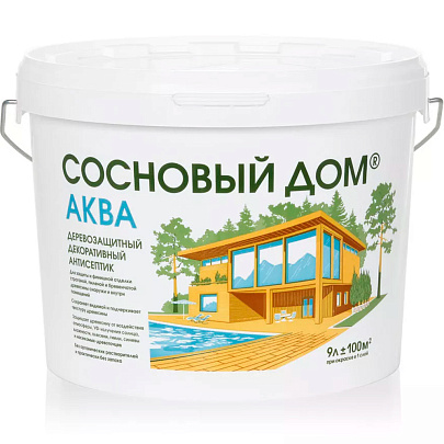 Антисептик СОСНОВЫЙ ДОМ АКВА палисандр 9 л Антисептик СОСНОВЫЙ ДОМ АКВА палисандр 9 л