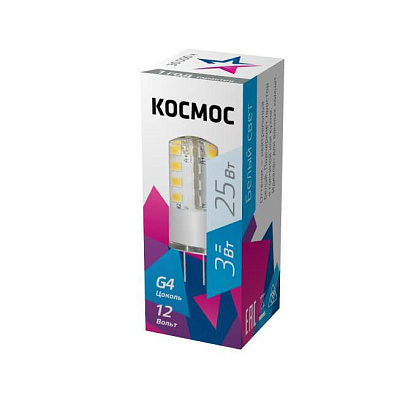  Лампа LED 3Вт G4 12В 4500К/Космос 