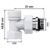 Набор термостатический осевой Royal Thermo Design 1/2"М30х1,5 белый Набор термостатический осевой Royal Thermo Design 1/2"М30х1,5 белый