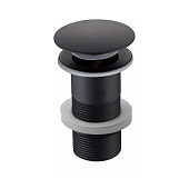 Донный клапан для раковины клик-клак без перелива Черный матовый AQ6000MB Aquatek Донный клапан для раковины клик-клак без перелива Черный матовый AQ6000MB Aquatek