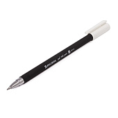  Ручка гелевая черная Brauberg Matt Gel, корпус soft-touch, узел 0,5 мм, линия 0,35 мм, 142944 