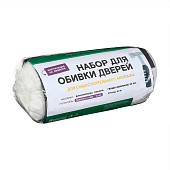  Комплект для обивки дверей 110х205см, иск.кожа, поролон 3мм, гвозди, «Эконом» серый 