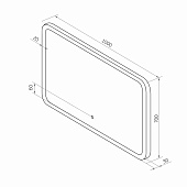  Зеркало с LED подсветкой Demure Led 1000х700 Континент 