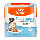  Пеленки-Подстилки Bella для животных впитывающие My Friend 60x60см 