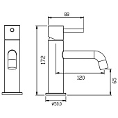 Смеситель для раковины Графика нерж.сталь белый DW1101-Z13 1/10 G016085 Gota Rocio Смеситель для раковины Графика нерж.сталь белый DW1101-Z13 1/10 G016085 Gota Rocio
