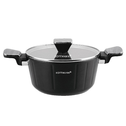  Кастрюля Hoffmann 4,3 л черная НМ 9534 