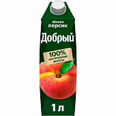 Напиток сокосодержащий Добрый Персик Яблоко 1л ТП Напиток сокосодержащий Добрый Персик Яблоко 1л ТП