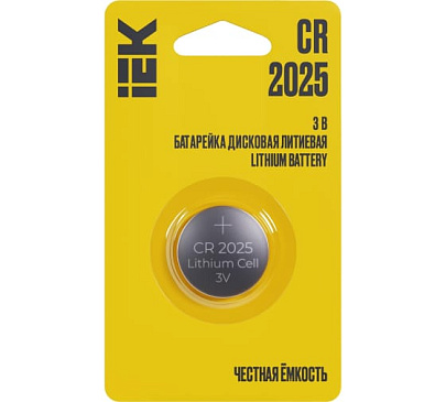 Батарейка CR2025 Lithium(1шт/бл) IEK Батарейка CR2025 Lithium(1шт/бл) IEK